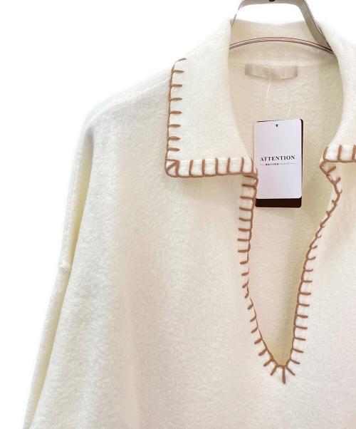 Plage（プラージュ）Plage (プラージュ) felt ブランケットステッチ プルオーバー アイボリー サイズ:Freeの古着・服飾アイテム