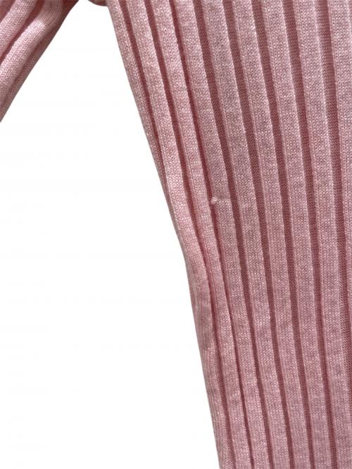 DRAWER（ドゥロワー）DRAWER (ドゥロワー) 18Gペプラムリブクルーニット ピンク サイズ:2の古着・服飾アイテム