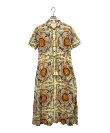 TORY BURCH（トリーバーチ）の古着「Printed Silk Shirtdress Orange Carousel」｜アイボリー