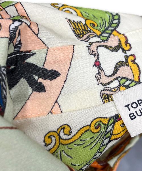 TORY BURCH（トリーバーチ）TORY BURCH (トリーバーチ) Printed Silk Shirtdress Orange Carousel アイボリー サイズ:Sの古着・服飾アイテム