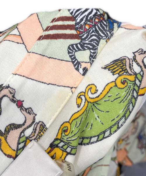 TORY BURCH（トリーバーチ）TORY BURCH (トリーバーチ) Printed Silk Shirtdress Orange Carousel アイボリー サイズ:Sの古着・服飾アイテム