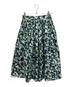 ERDEMアーデム）の古着「フラワープリントスカート」｜グリーン