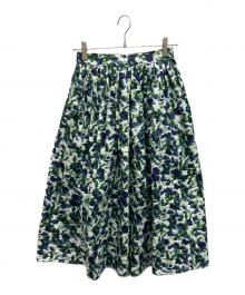 ERDEM（アーデム）の古着「フラワープリントスカート」｜グリーン