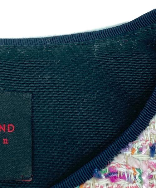 TOMORROW LAND collection（トゥモローランドコレクション）TOMORROW LAND collection (トゥモローランドコレクション) コロレファンシーツイード ジップアップジレ ピンク サイズ:36の古着・服飾アイテム