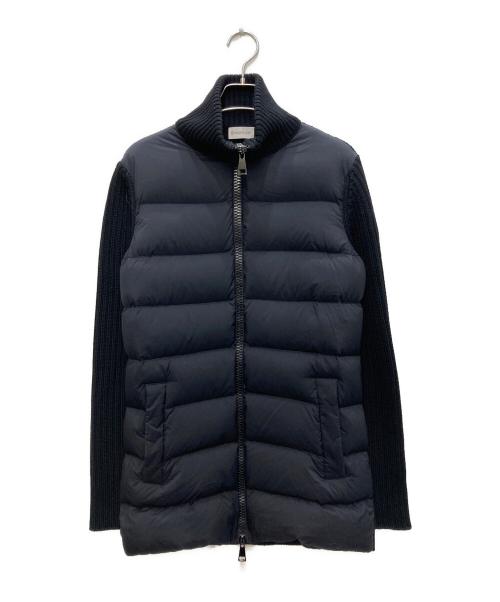 MONCLER（モンクレール）MONCLER (モンクレール) ダウン切替ニットジャケット ブラック サイズ:Mの古着・服飾アイテム