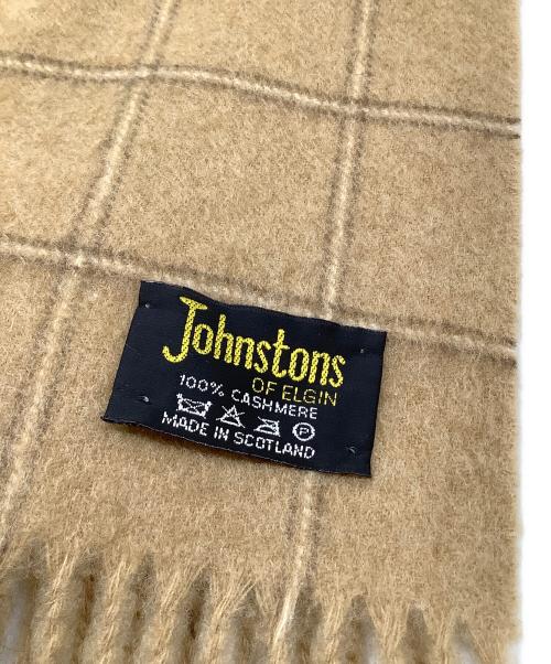 JOHNSTONS OF ELGIN（ジョンストンズオブエルガン）JOHNSTONS OF ELGIN (ジョンストンズオブエルガン) カシミヤマフラー ベージュの古着・服飾アイテム