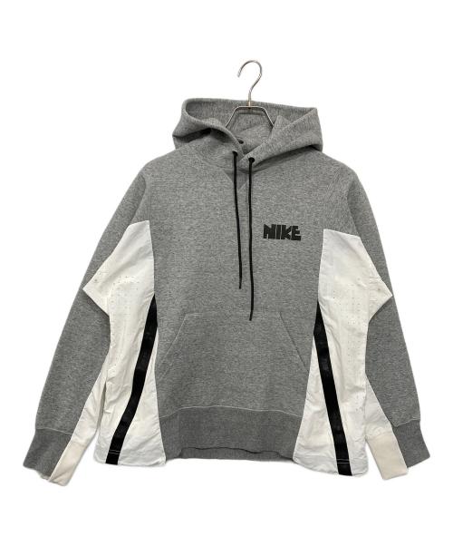 sacai（サカイ）sacai (サカイ) NIKE (ナイキ) NRG HOODIE グレー×ホワイト サイズ:Ｍの古着・服飾アイテム
