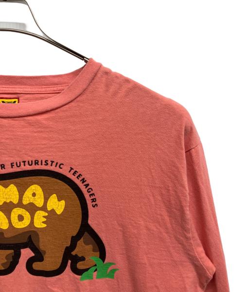 HUMAN MADE（ヒューマンメイド）HUMAN MADE (ヒューマンメイド) プリントカットソー ピンク サイズ:Lの古着・服飾アイテム