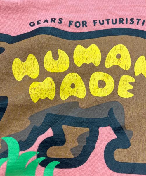 HUMAN MADE（ヒューマンメイド）HUMAN MADE (ヒューマンメイド) プリントカットソー ピンク サイズ:Lの古着・服飾アイテム