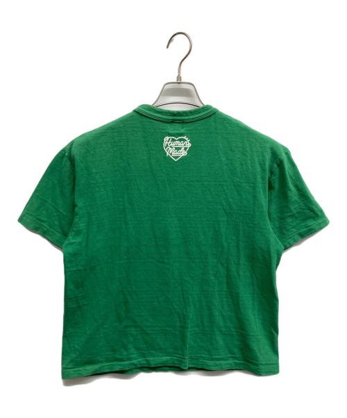 HUMAN MADE（ヒューマンメイド）HUMAN MADE (ヒューマンメイド) ハートロゴプリントTシャツ グリーン サイズ:Lの古着・服飾アイテム