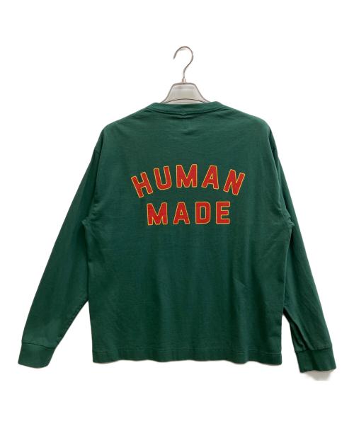HUMAN MADE（ヒューマンメイド）HUMAN MADE (ヒューマンメイド) GRAPHIC L/S T-SHIRT グリーン サイズ:Lの古着・服飾アイテム