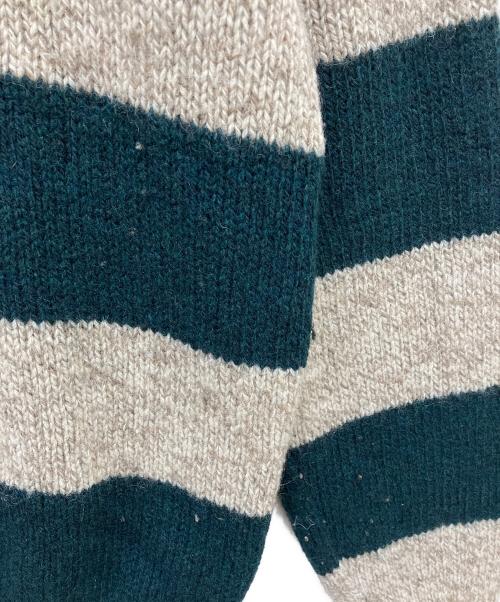 L.L.Bean（エルエルビーン）L.L.Bean (エルエルビーン) 70ｓウールボーダーニット ベージュ×グリーン サイズ:Mの古着・服飾アイテム