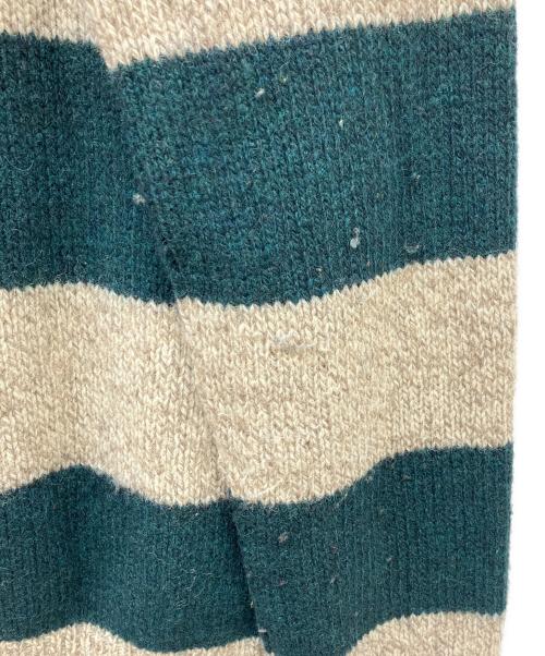 L.L.Bean（エルエルビーン）L.L.Bean (エルエルビーン) 70ｓウールボーダーニット ベージュ×グリーン サイズ:Mの古着・服飾アイテム