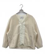 Graphpaperグラフペーパー）の古着「Wool Alpaca Boa Collarless Blouson」｜アイボリー