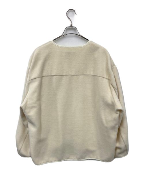 Graphpaper（グラフペーパー）Graphpaper (グラフペーパー) Wool Alpaca Boa Collarless Blouson アイボリー サイズ:1の古着・服飾アイテム