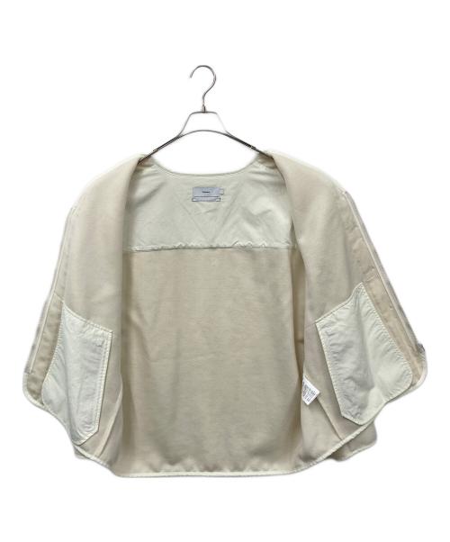 Graphpaper（グラフペーパー）Graphpaper (グラフペーパー) Wool Alpaca Boa Collarless Blouson アイボリー サイズ:1の古着・服飾アイテム