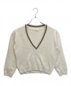 GALERIE VIEギャルリーヴィー）の古着「チルデンVネックニット」｜アイボリー