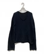 DEUXIEME CLASSEドゥーズィエム クラス）の古着「Cotton 3G Vneck Knit」｜ブラック