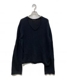 DEUXIEME CLASSE（ドゥーズィエム クラス）の古着「Cotton 3G Vneck Knit」｜ブラック