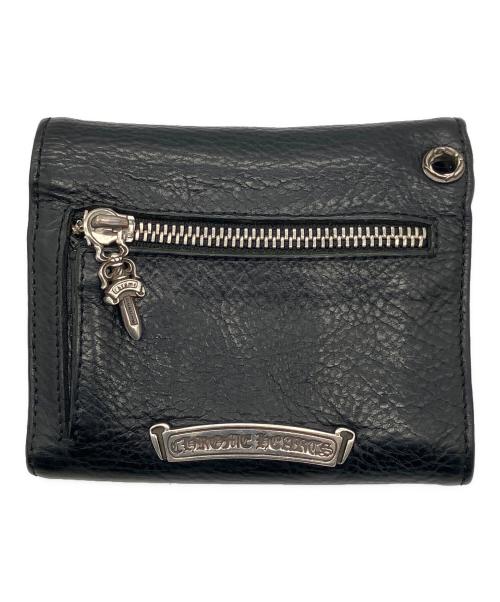 CHROME HEARTS（クロムハーツ）CHROME HEARTS (クロムハーツ) WAVE MINI　財布 ブラックの古着・服飾アイテム