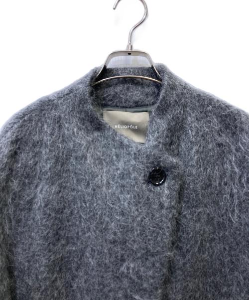 heliopole（エリオポール）heliopole (エリオポール) SHAGGY BOTTLE NECK COAT グレー サイズ:36の古着・服飾アイテム