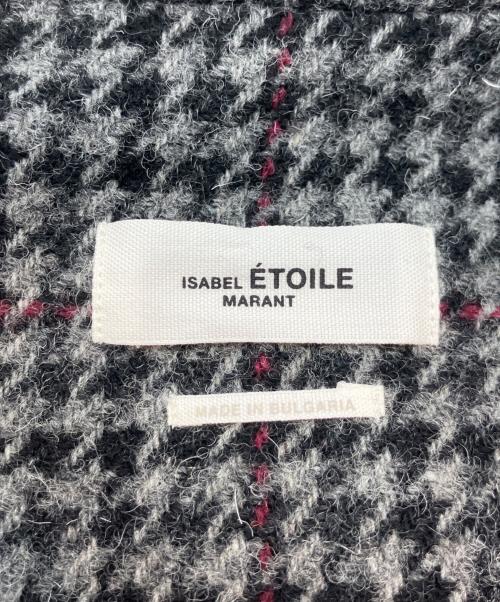 ISABEL MARANT ETOILE（イザベルマランエトワール）ISABEL MARANT ETOILE (イザベルマランエトワール) ウールチェックジャケット グレー サイズ:34の古着・服飾アイテム