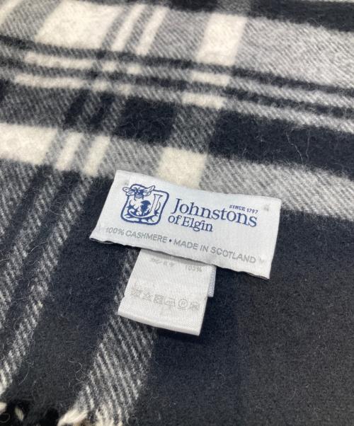 JOHNSTONS OF ELGIN（ジョンストンズオブエルガン）JOHNSTONS OF ELGIN (ジョンストンズオブエルガン) カシミヤマフラー ブラック サイズ:FREEの古着・服飾アイテム