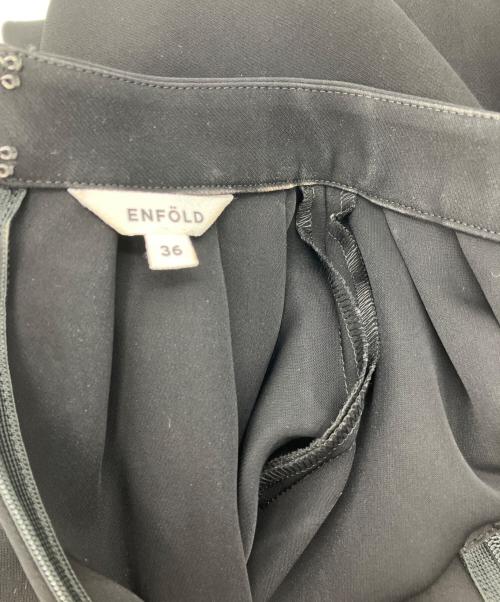 ENFOLD（エンフォルド）ENFOLD (エンフォルド) PEツイルストレッチフレンチタックワンピース ブラック サイズ:36の古着・服飾アイテム