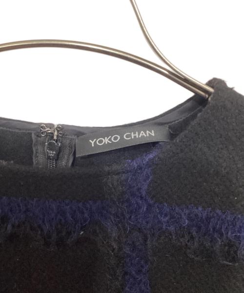 YOKO CHAN（ヨーコチャン）YOKO CHAN (ヨーコチャン) ウールモヘア半袖ブラウス ブラック サイズ:36の古着・服飾アイテム