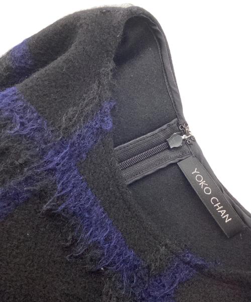 YOKO CHAN（ヨーコチャン）YOKO CHAN (ヨーコチャン) ウールモヘア半袖ブラウス ブラック サイズ:36の古着・服飾アイテム