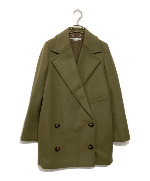 STELLA McCARTNEY（ステラマッカートニー）STELLA McCARTNEY (ステラマッカートニー) ウール ダブルブレスト チェスターコート オリーブ サイズ:40の古着・服飾アイテム