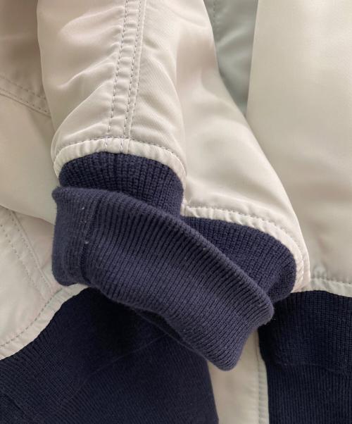 sacai（サカイ）sacai (サカイ) MA-1×Melton Jacket ネイビー×グレー サイズ:2の古着・服飾アイテム