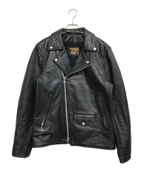 VANSON（バンソン）VANSON (バンソン) レザーライダースジャケット ブラック サイズ:38の古着・服飾アイテム