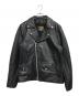 VANSON（バンソン）の古着「レザーライダースジャケット」｜ブラック