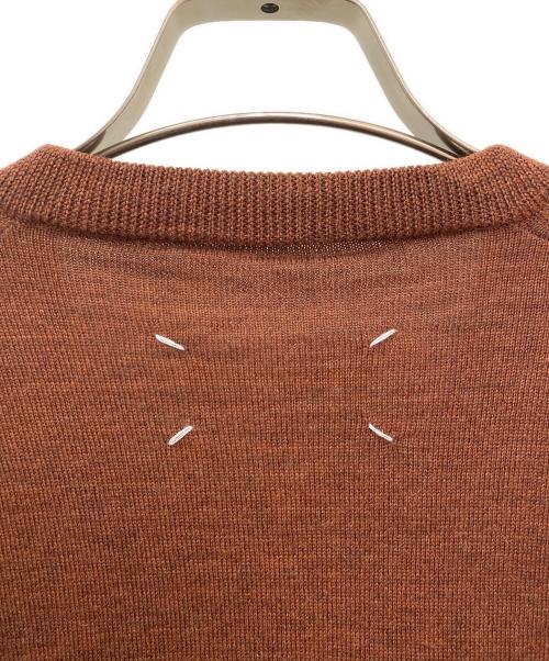 Maison Margiela（メゾンマルジェラ）Maison Margiela (メゾンマルジェラ) Vネックニット ブラウン サイズ:Sの古着・服飾アイテム