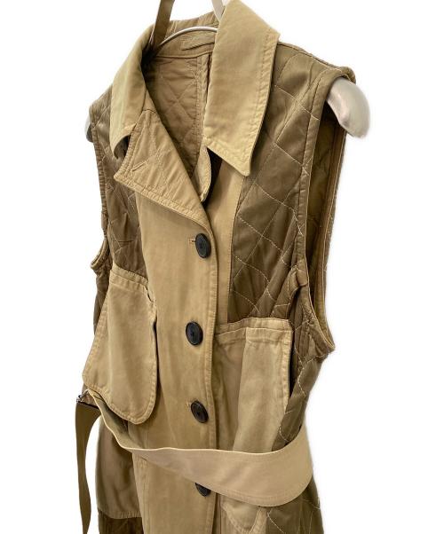 DRIES VAN NOTEN（ドリスヴァンノッテン）DRIES VAN NOTEN (ドリスヴァンノッテン) キルティングロングベスト ベージュ サイズ:XSの古着・服飾アイテム
