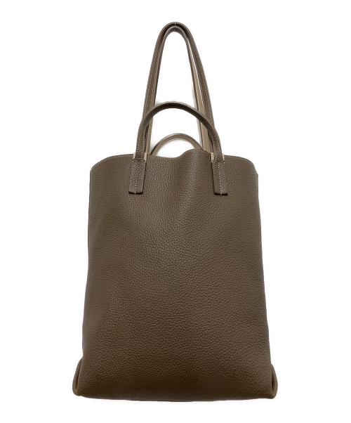 MOYNAT（モワナ）MOYNAT (モワナ) リバーシブルトートバッグ ベージュ/ダークブラウンの古着・服飾アイテム