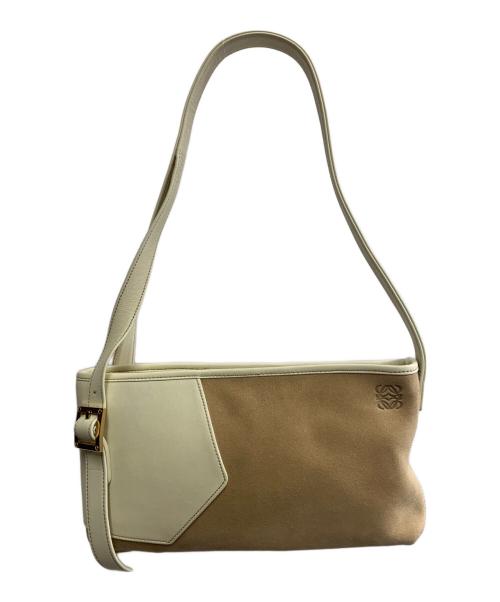 LOEWE（ロエベ）LOEWE (ロエベ) ワンショルダーバッグ ベージュ×ホワイトの古着・服飾アイテム
