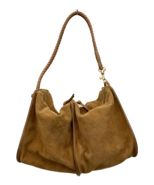 BOTTEGA VENETA（ボッテガベネタ）BOTTEGA VENETA (ボッテガベネタ) ダブルポケットワンショルダーバッグ ブラウンの古着・服飾アイテム