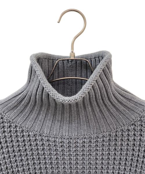 CABAN（キャバン）CABAN (キャバン) コットンカシミヤワッフル タートルネックプルオーバー グレー サイズ:Freeの古着・服飾アイテム