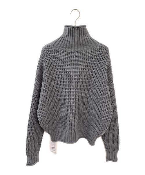 CABAN（キャバン）CABAN (キャバン) コットンカシミヤワッフル タートルネックプルオーバー グレー サイズ:Freeの古着・服飾アイテム