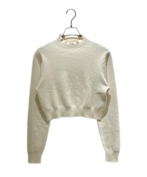 CABAN（キャバン）CABAN (キャバン) コットンカシミヤ クロップドモックネックプルオーバー 39-02-24-02004 ホワイト サイズ:Fの古着・服飾アイテム