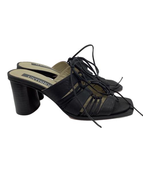 UNTISHOLD（アンチショルド）UNTISHOLD (アンチショルド) ミュール ブラック サイズ:37の古着・服飾アイテム