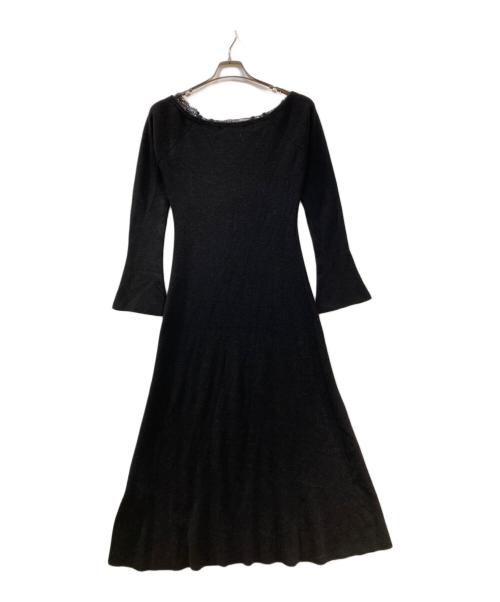 COCODEAL（ココディール）COCODEAL (ココディール) レースディティールオフショルニットワンピース ブラック サイズ:2の古着・服飾アイテム