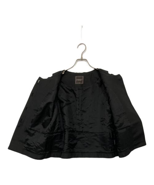 FOXEY（フォクシー）FOXEY (フォクシー) Peter Pan Pearl Jacket ブラック サイズ:40の古着・服飾アイテム