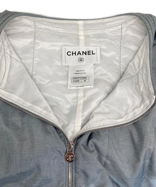 CHANEL（シャネル）CHANEL (シャネル) ジップジャケット グレー サイズ:38の古着・服飾アイテム