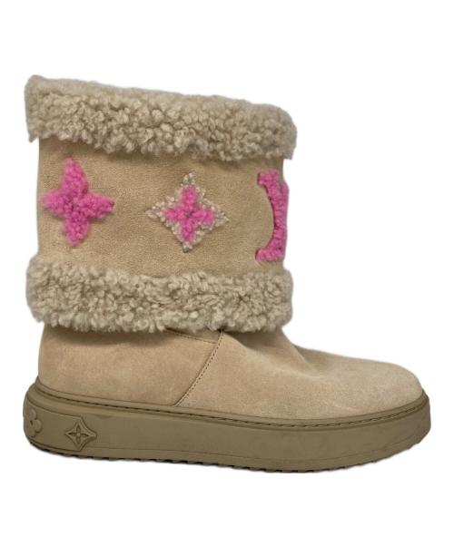 LOUIS VUITTON（ルイ ヴィトン）LOUIS VUITTON (ルイ ヴィトン) ムートンショートブーツ ベージュ サイズ:38の古着・服飾アイテム