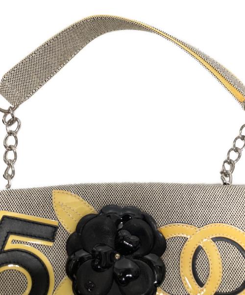 CHANEL（シャネル）CHANEL (シャネル) No.5 カメリア　ワンショルダーバッグ ライトグレーの古着・服飾アイテム