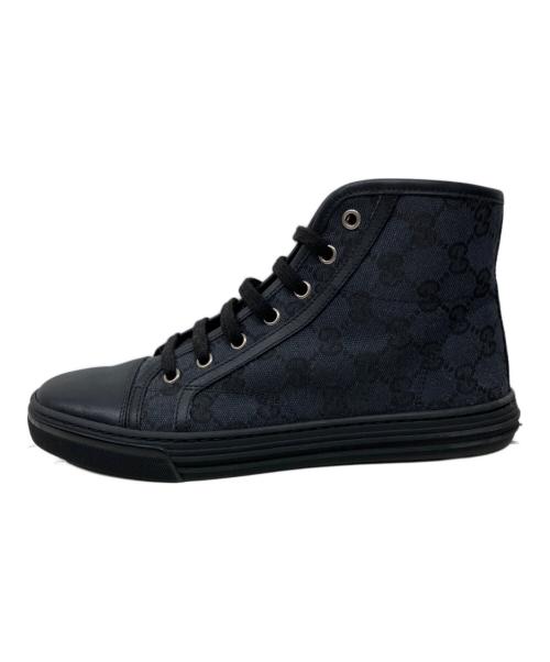 GUCCI（グッチ）GUCCI (グッチ) GGハイカットスニーカー ブラック サイズ:36 1/2の古着・服飾アイテム