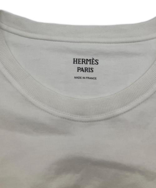HERMES（エルメス）HERMES (エルメス) Hロゴ刺繍カットワンピース ホワイト サイズ:38の古着・服飾アイテム